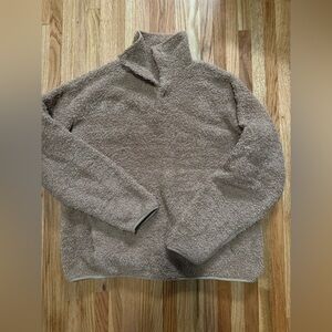 Skims Camel Teddy Half Zip